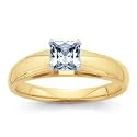 0.75 Carat E/SI1 Radiant Certified Diamond Solitaire Engagement Ring in 18ct Solid Yellow Gold