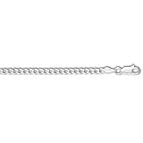Sterling Silver 22 Inch X 3.0 mm Curb Chain Necklace - Italian