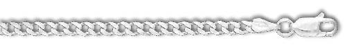 Sterling Silver 18 Inch X 3.0 mm Curb Chain Necklace - Italian