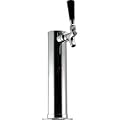 Single Tap Chrome Draft Beer Kegerator Tower - 2 1/2