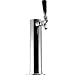 Single Tap Chrome Draft Beer Kegerator Tower - 2 1/2" Diameter