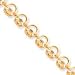 14k 7 Inch Solid Polished Open-Back Claddagh Bracelet