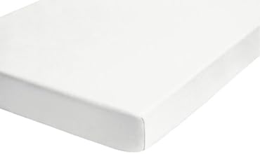 biberna 77155/001/041 Jersey-Stretch Spannbetttuch, nach &Ouml;ko-Tex Standard 100, ca. 140 x 200 cm bis 160 x 200 cm, Farbe: wei&szlig;