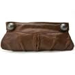 LINEA PELLE Angie Clutch, Mahogany, Crimson, Aubergine, Black