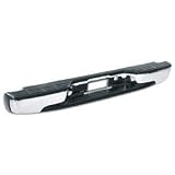Rear Chrome Bumper Assembly 98-04 Chevy S-10 Gmc Sonoma S10 98 99 00 01 02 03 04 1998 1999 2000 2001 2002 2003 2004 Back Chromed Pickup Truck Pickups Trucks
