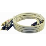 New 3 Foot Ivory 3 Rca Component Video Cable Ideal Home Theater Fully Molded Durable