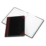 Boorum & Pease 38-150-J Record/account book, black/red cover, journal rule, 9-5/8 x 7-5/8, 150 pages