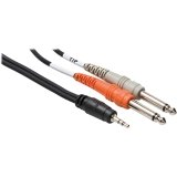 Hosa CMP159 10 Feet Speaker Cable, Y Cable 1/8 Inch TRS to Dual 1/4 Inch TS Cable - 10 Feet