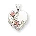 Sterling Silver Floral 18mm Heart Locket
