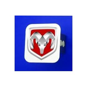 Dodge Ram Red Logo Tow Hitch Cover
