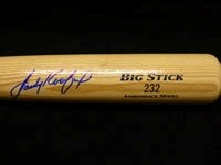 Koufax, Sandy Autographed/Hand Signed Big Stick Bat