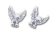 Eagle Solid Sterling Silver Small Post Earrings