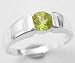 Sterling Silver Genuine Peridot Ring