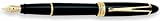 02123 AURORA B12/N-EF IPSILON DELUXE BLACK FOUNTAIN PEN 14KT GOLD NIB Extra Fine Nib
