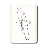 CherylsArt Wild Animals Bird - Colorful Parrot Bird Outline Art Drawing - Light Switch Covers - single toggle switch