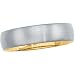 18K Yellow Gold and Titanium Wedding Band Ring