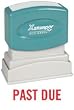 Xstamper One-Color Title Message Stamp, Past Due, Pre-Inked/Re-Inkable, Red (1362)