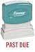 Xstamper One-Color Title Message Stamp, Past Due, Pre-Inked/Re-Inkable, Red (1362)