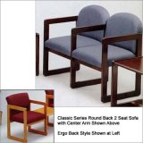 Lesro C2203G Classic Series 2 Seat Sofa with Center Arm (ergo back)