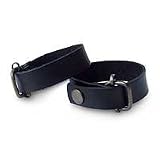 NOVICA Leather bracelets, 'Parallel Black' (pair)