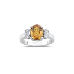 Buy 0.90 Cts Diamond and 4.67 Cts Citrine Ring in Platinum by mycitrinejewelry
