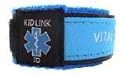 Child ID Bracelet - BLUE - Medical ID band - Velcro closure - Kids Ages 2-9 - up to 6" wrist