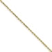 14k 1.2mm Solid D-Cut Lobster Rope Chain Necklace - 22 Inch - Lobster Claw