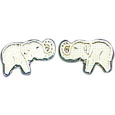 Sterling Silver Elephant Earrings Animal Jewelry