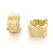 Mat Gold & Gold Plated Brass with Clear SwarovskiCrystal Earrings, Weight: 9.20gm Mat Gold & Gold Plated Brass with Clear SwarovskiCrystal Earrings, Weight: 9.20gm