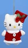 Hello Kitty Plush Holiday Ornament - Santa