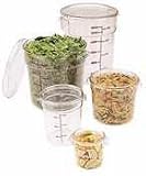 Round Storage Container, 1 Quart Lid Clear