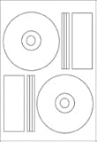 10 Cd Dvd white labels A4 Matt Inkjet Printable
