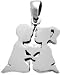 Cute Boy & Girl Sweet Hearts Silver Tone Pewter Pendant Necklace