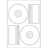 Review Mirror  / 100 x Glossy Inkjet CD/DVD Labels - Offset A4