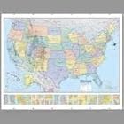 American Map 714891 Hammond Deluxe Laminated Rolled Political World Map, 50w x38h