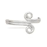 Double Swirl Polished Toe Ring