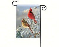 Magnet Works MAIL31267 Winter Cardinals Garden Flag