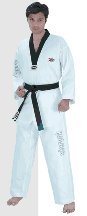 White / Black Lapel Ultima Tae Kwon Do Uniform (Size 5) from Starpak