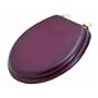 Mayfair 9602BR178 Natural Reflections Round Toilet Seat, Cherry with Brass Hinges