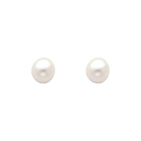 .925 Sterling Silver Rhodium Plated 4mm Pearl Stud Earrings with Screw-back for Children &amp; Women: The World Jewelry Center: Jewelry