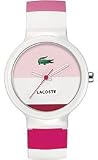 Lacoste Sport Collection Goa PInk Stripe White Dial Unisex watch #2010533