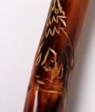 12 Wholesale Lot Carved Wooden Bianbai Wood Walking Stick Pole WOLF