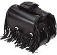 Leather Saddlebags - Slanted Motorcycle Saddlebags with Fringes 13.5WX10.5HX6D SD4038