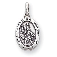 Sterling Silver St.Christopher Medal