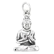 Three Dimensional Sitting Young Buddha Pendant in Sterling Silver, #7842