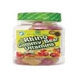 Nutrition Now Rhino Gummy Bear Vitamin Vegetarian Sour (60 count).