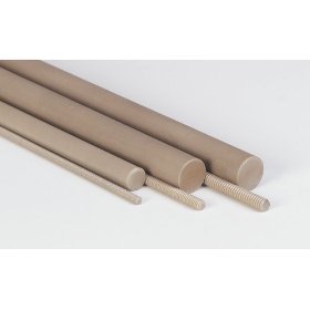 Peek Rod, Color Natural Putty, 1/2" Diameter