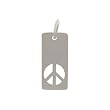 Rectangular Peace Tag with Cut Out Design in Sterling Silver, #8350
