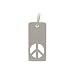 Rectangular Peace Tag with Cut Out Design in Sterling Silver, #8350