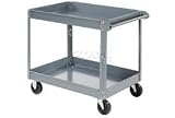 2 Shelf Deep Tray Steel Stock Cart 30x16 800 Lb. Capacity